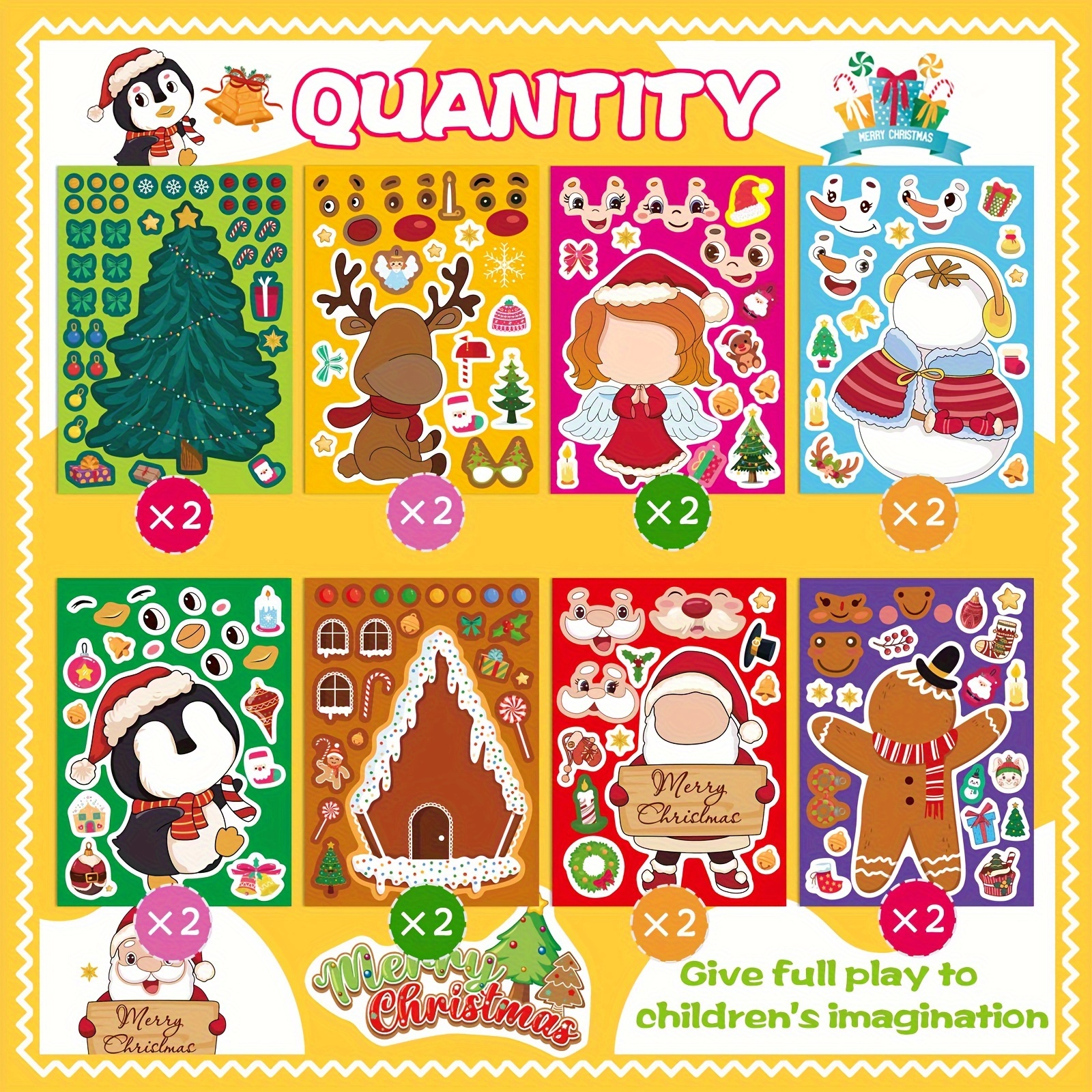 Christmas Stickers For Make Your Own Christmas - Temu