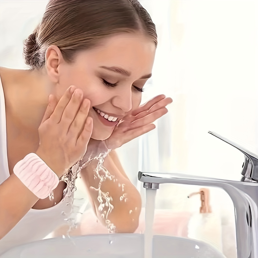 Serre-poignet de spa réutilisable pour femme et fille, bandeau  anti-transpiration pour le lavage du visage, le yoga, la course et le sport