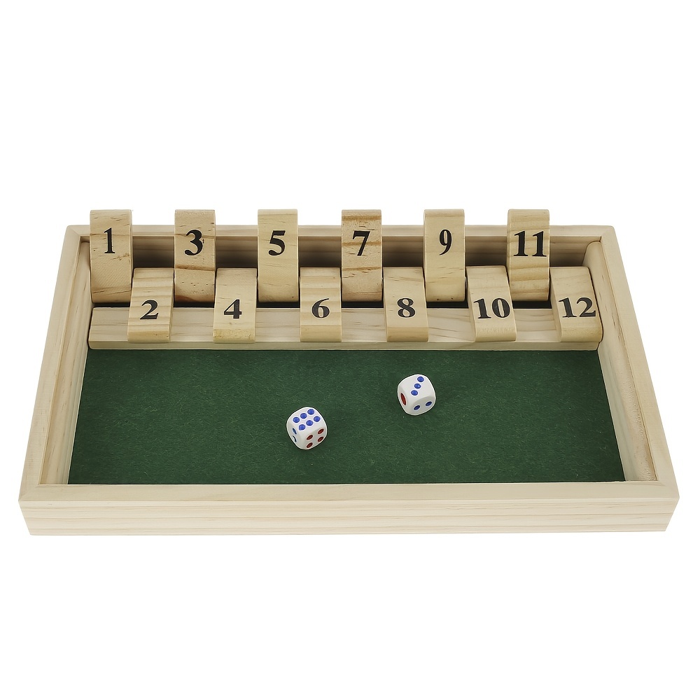 Shut The Box Game Juegos Dados Mesa Madera Adultos Juegos - Temu