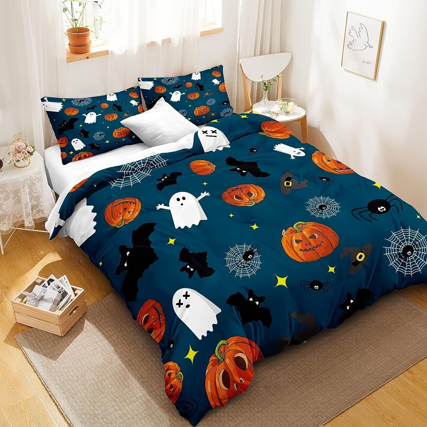 Halloween bed online sheets queen