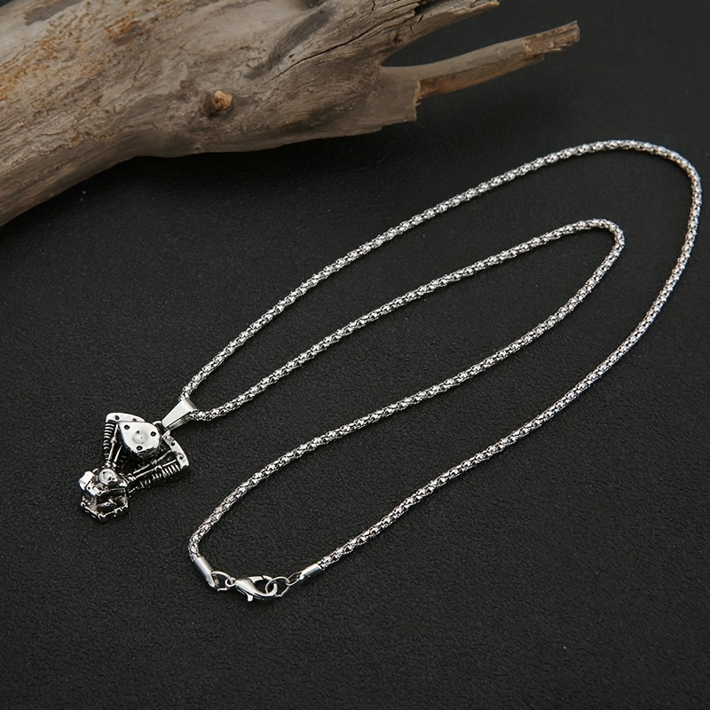 Personalized Engine Motorcycle Chain Punk Gothic Necklace