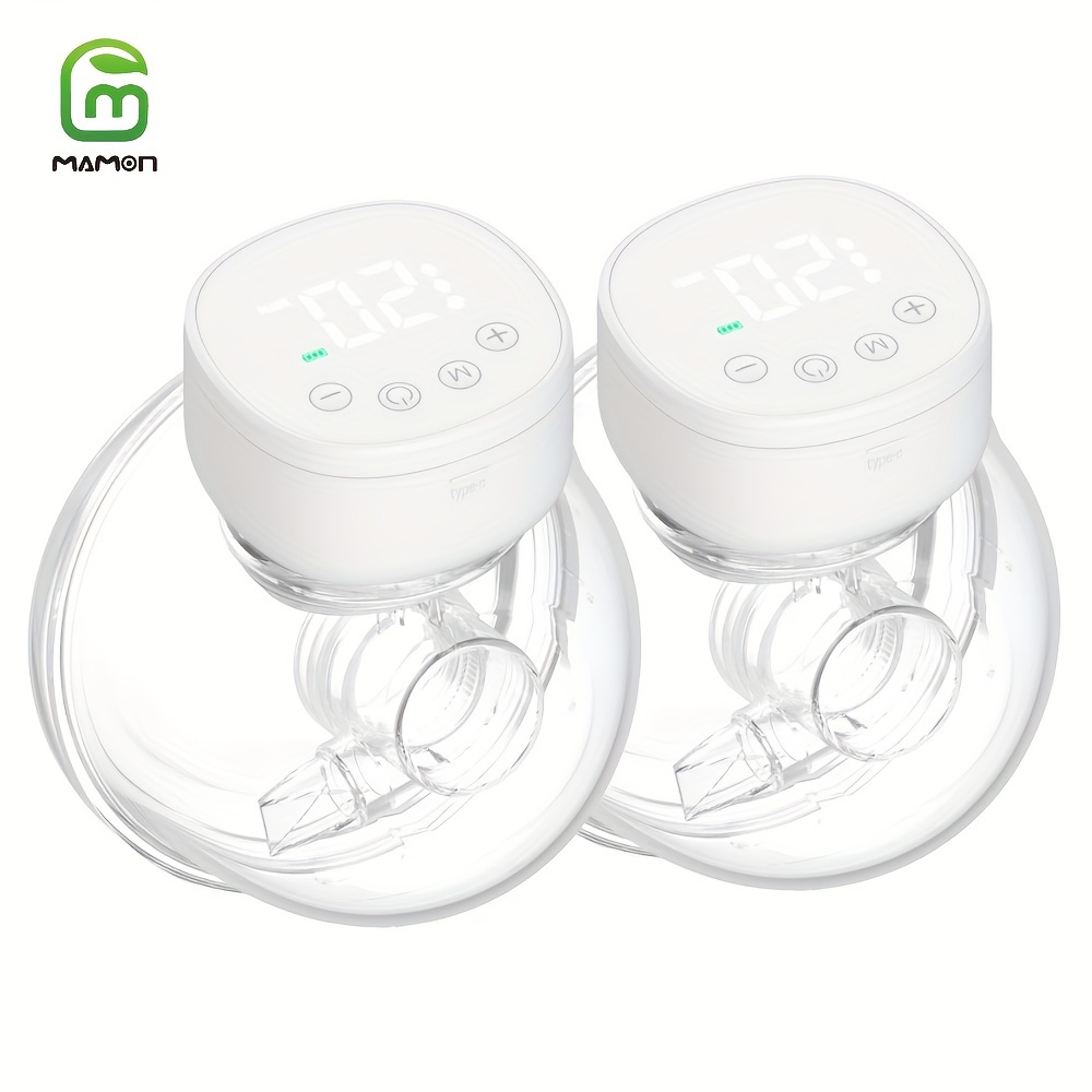 Hands Free Wearable Electric Breast Pump with Massage Mode, Wireless  Rechargeable Large Capacity Lithium Battery, Digital Control Panel