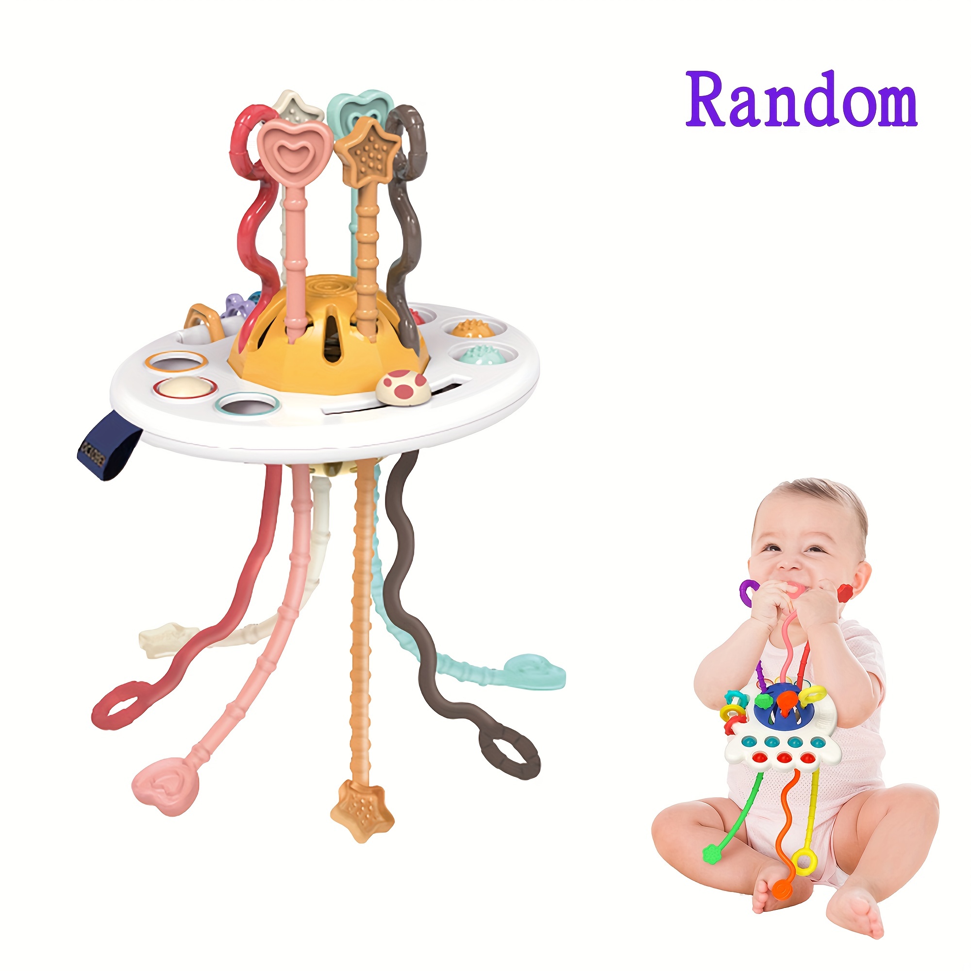 Silicone Pull String Toy for 1 Year Old Boy or Girl