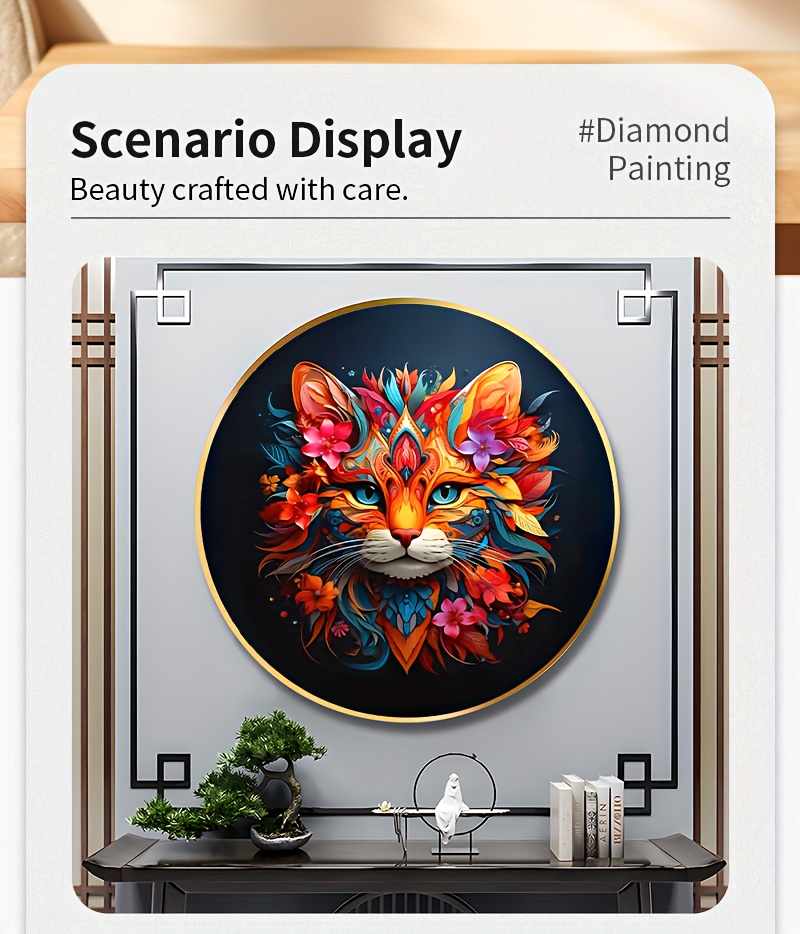 Diamond Painting Cat Diamond Embroidery Full Display Picture of