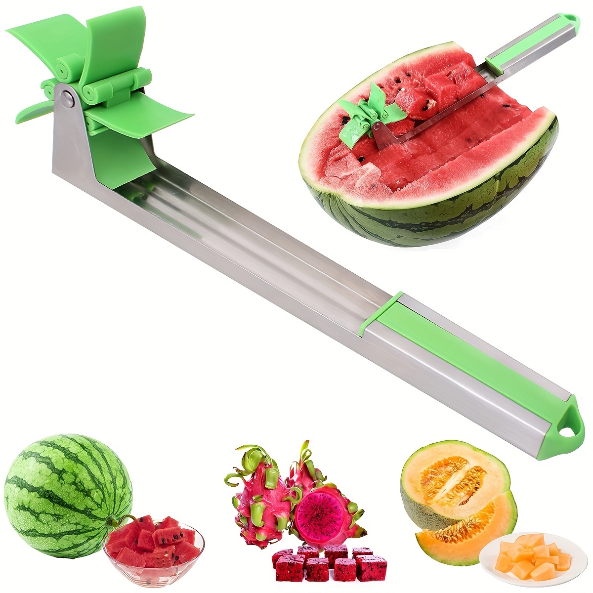 Watermelon Cutter Windmill Shape Slicer Stainless Steel Power Saver Fruit  Cutters