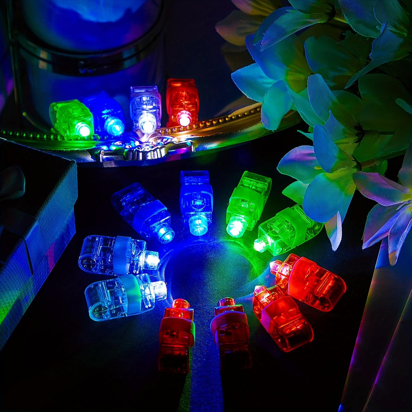 LED Bright Laser Finger Flashlights - 48 Pieces Finger Lights for