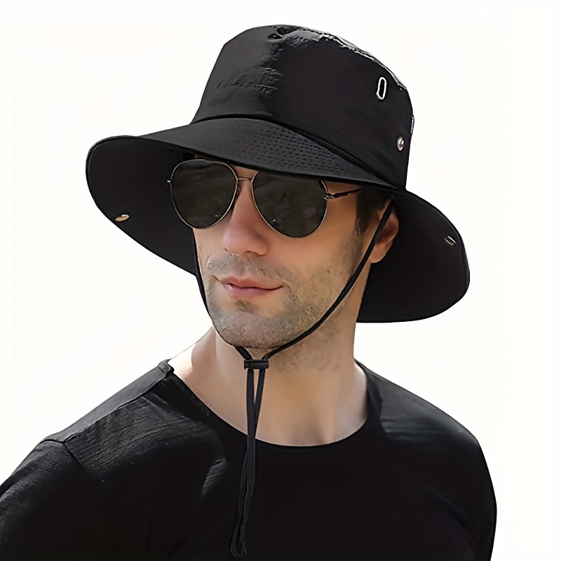 Mens Fisherman Hat Breathable Sun Hat Outdoor Fishing Hat