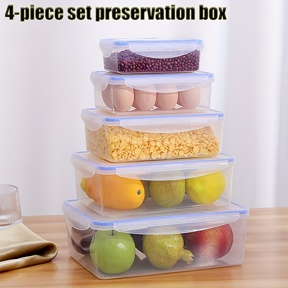 Food Storage Box With Lid And Handle Food Grade - Temu
