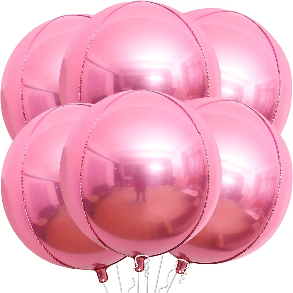 

6pcs 22 Inch Light Pink 4f Balloon, For Birthday Party, Christmas Party, New Year's Party