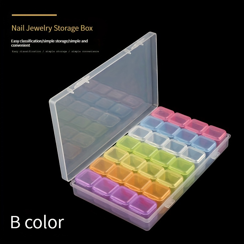 Manicure Tools 28 Grid Box Storage Box Nail Box