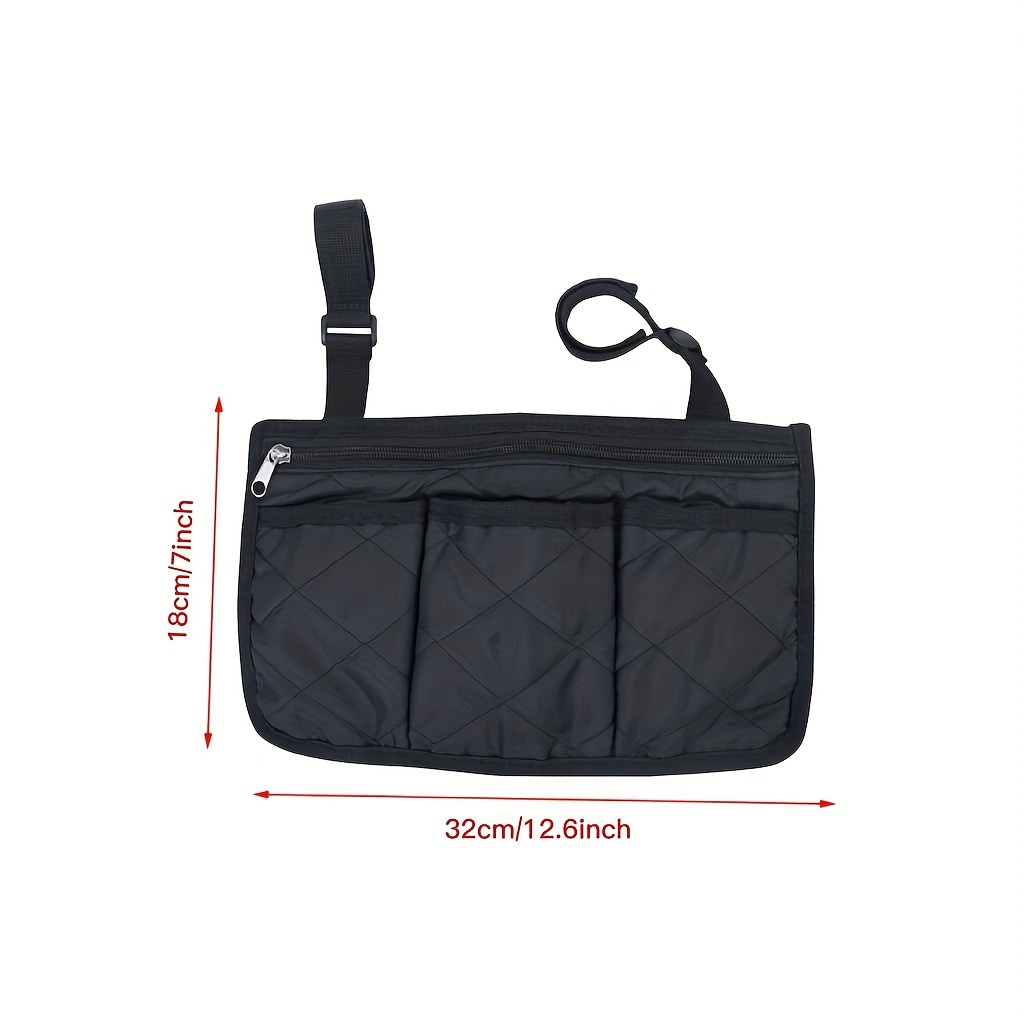 Stroller Auxiliary Hanging Bag for Wheelchair Armrest Storage