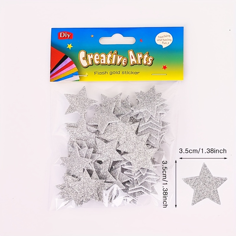 15Pcs Adhesive Backing Star Foam Star Stickers Stars Sticker Self-adhesive  Decals for DIY 