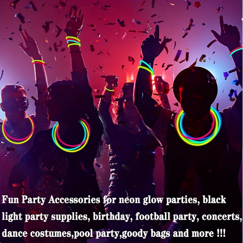 Ultra Bright Glow Sticks Glow In The Dark Party Supplies - Temu