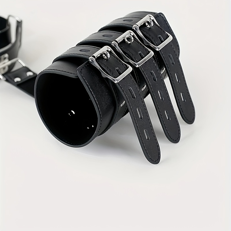 1 ensemble de harnais de ceinture de discipline Bdsm, corps complet en  simili cuir, réglable, retenue du dos, bande de bondage, reliure de bras,  poign