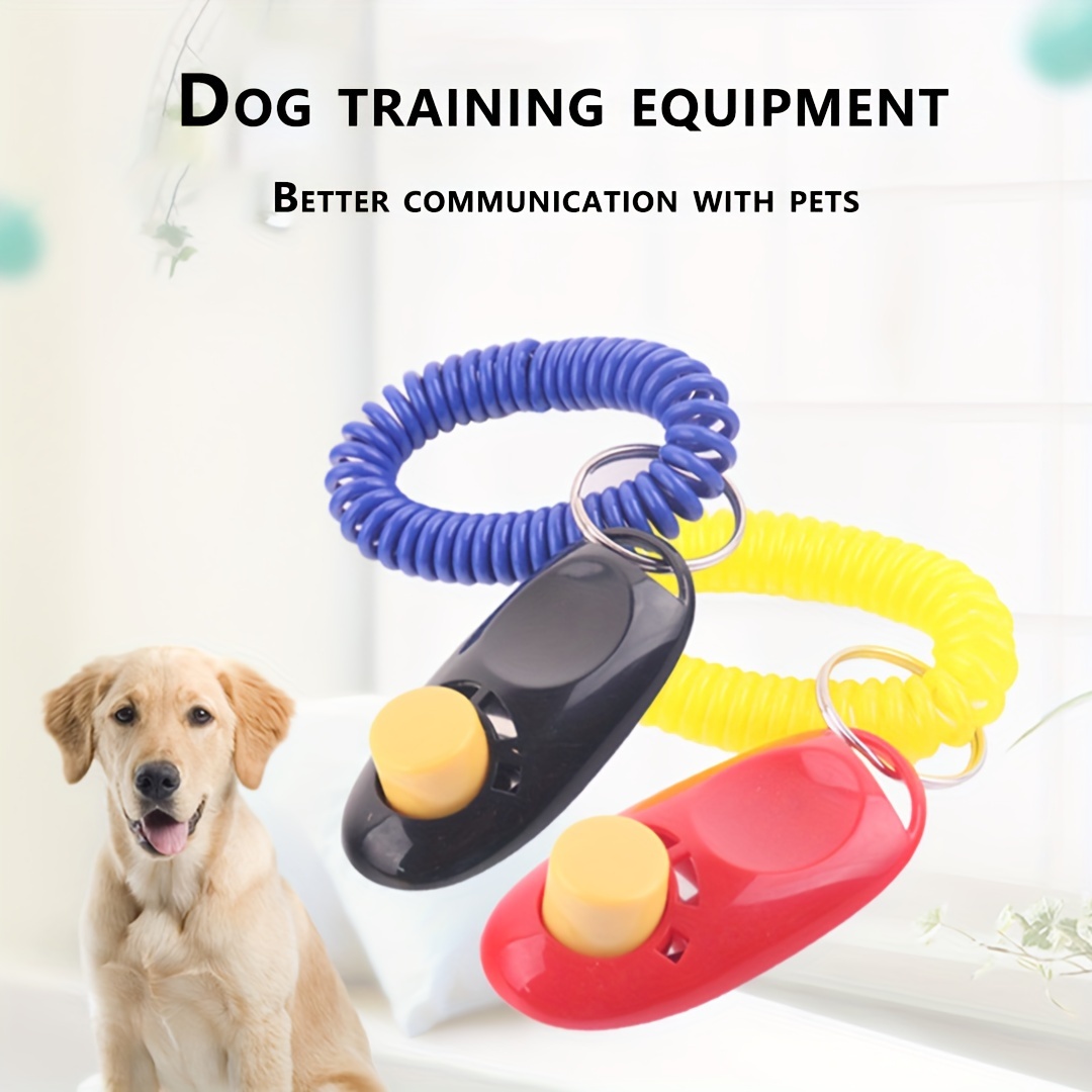 4 Pack Portable Dog Button Clicker Sound Trainer Pet Training Tool Wrist