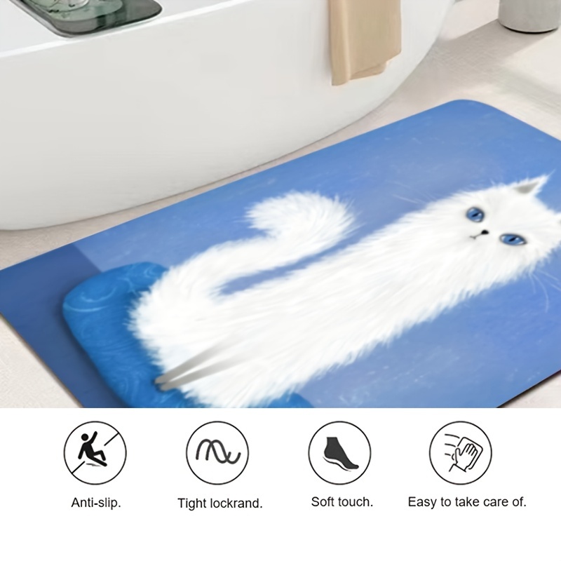 Cute Cat And Dog Pattern Door Mat Comfortable Anti slip Anti - Temu