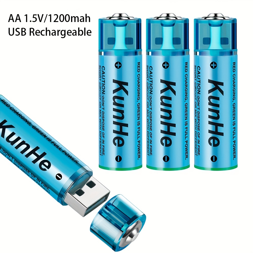 Usb Aaa Lithium Ion Rechargeable Battery High Capacity 1.5v - Temu