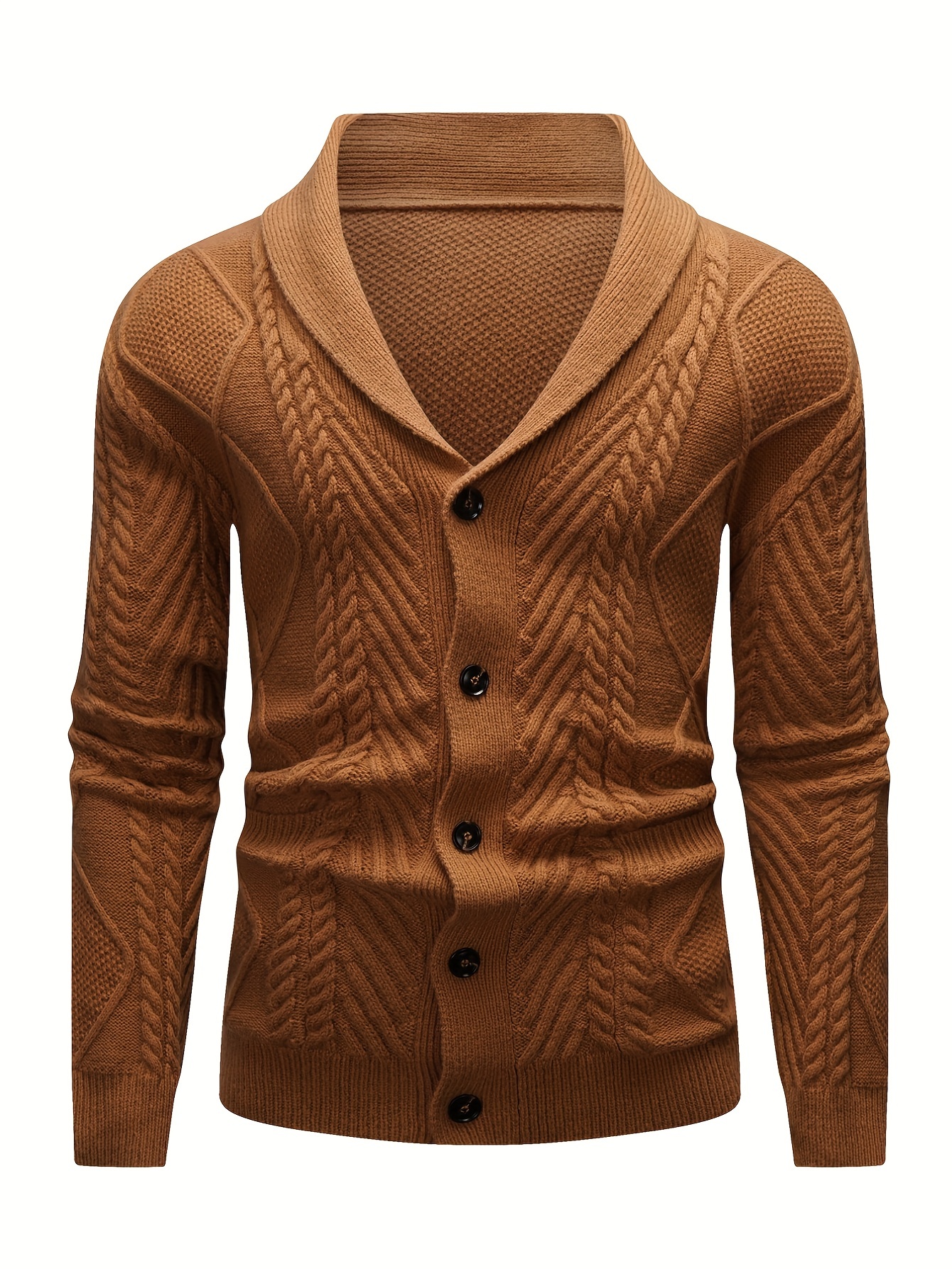 Cárdigan largo de punto para hombre, suéteres sólidos, abrigos informales,  de 5 colores ropa holgada, talla
