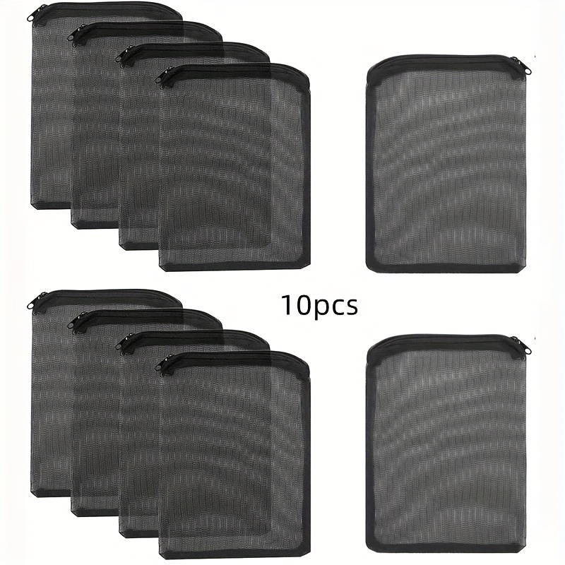 

10pcs Reusable Aquarium Filter Media Mesh Bags With Zipper - Material For Activated Carbon, Ceramic Rings & Fish Filtration, Aquarium Filtration | Reusable Filter Bags | Mesh