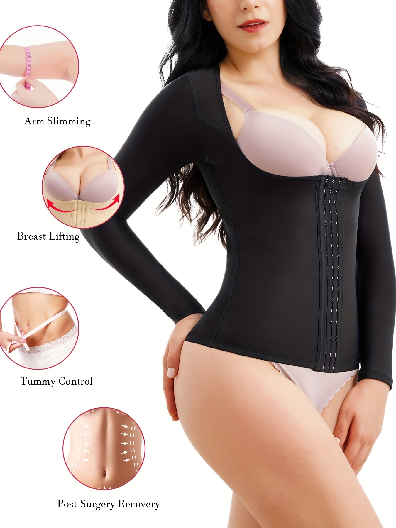 Postpartum Shaping Bodysuit Waist Trainer Tummy Control Open - Temu Canada