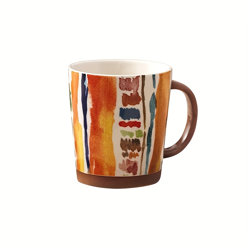 Arawat Large Mug Cereal Bowl with Henke XXL Coffee Mug Large Ceramic Tea Cup with Spoon Coaster 600ml Coffee Mug Cereal Bowl Cup Birthday Gift