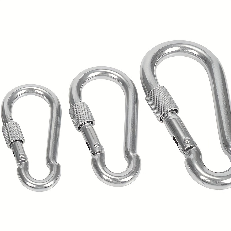 4pcs 6pcs Alloy Spring Snap Hook Carabiner For Outdoor Hiking