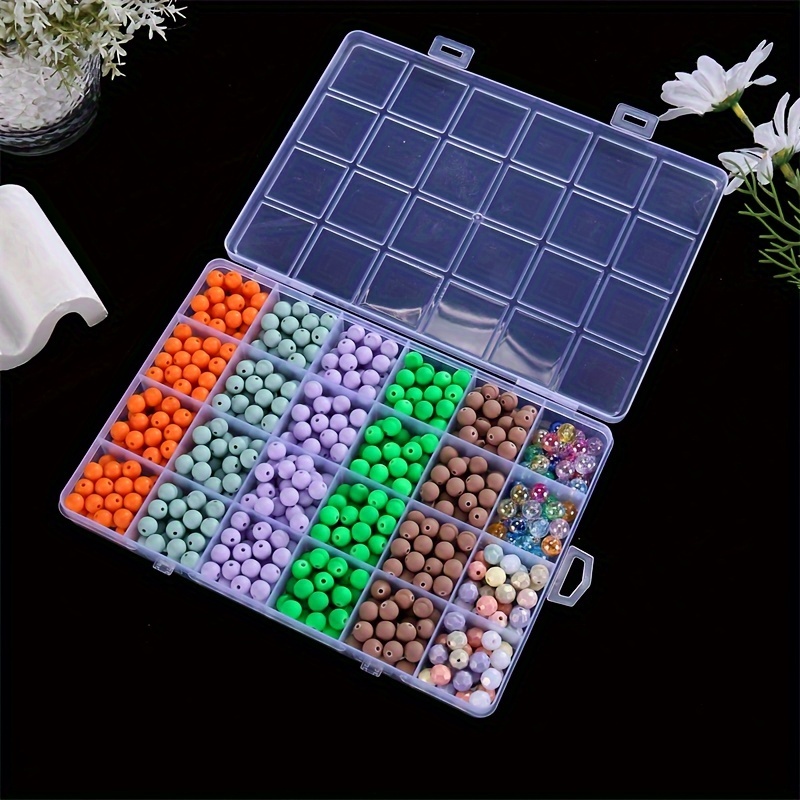 Diy Acrylic Beading Kit Cute Colorful Beads Bracelet Making - Temu