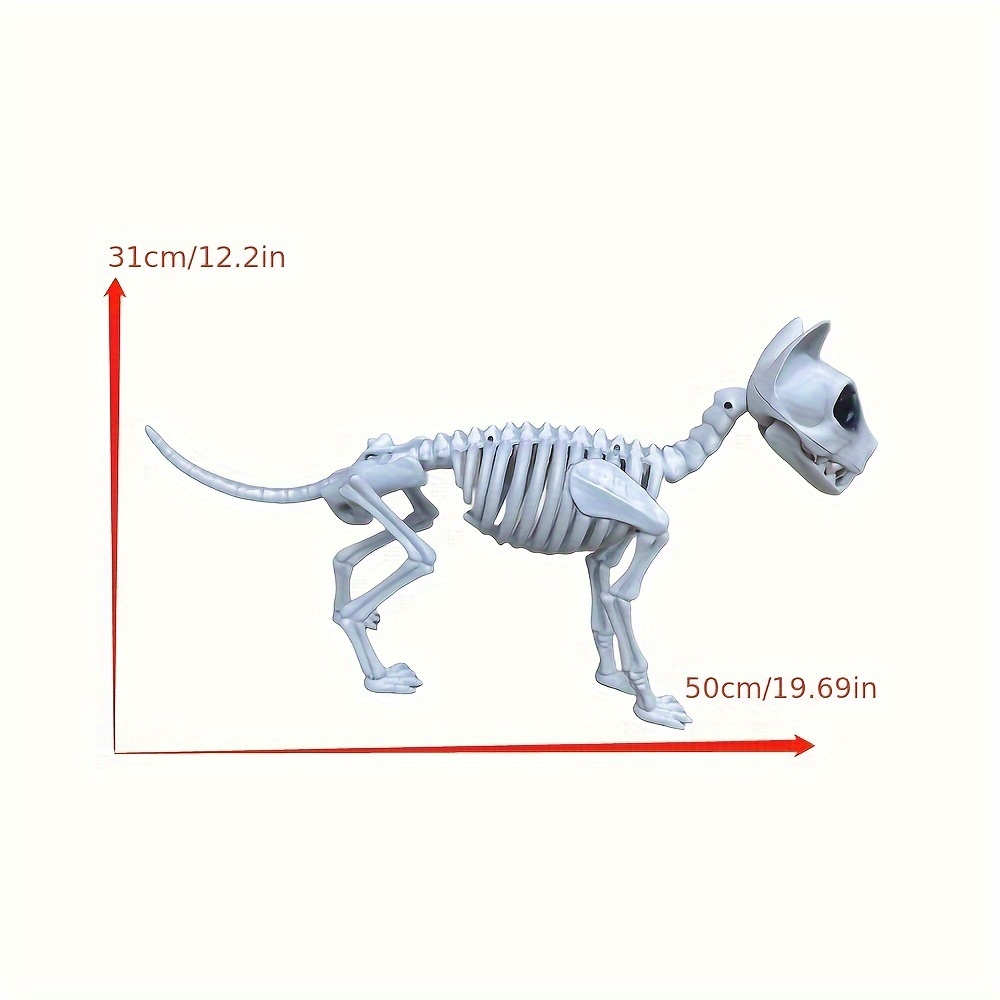 1pc, Plastic Dog Skeleton Decorations Pug Skeleton Model Halloween Supplies  Bone Ornaments Animal Model Dog Skeleton Party Ornaments Accessories