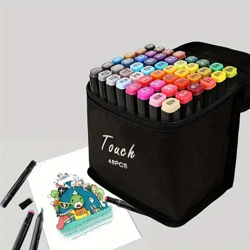 Premium Double-headed Color Marker Pens - Quick-drying, Permanent