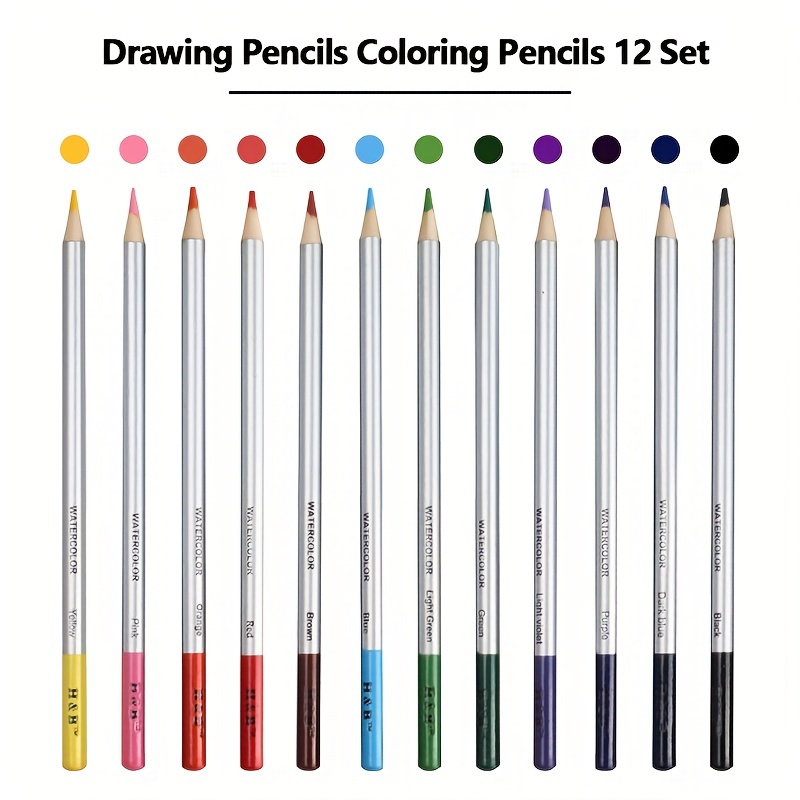 12 Art Drawing Pencils For Adult Coloring & Sketching Vibrant Colors  Non-toxic Coloring Pencil Set With Soft Lead Core For Artists And Kids  Halloween/thanksgiving Day/christmas Gift - Temu