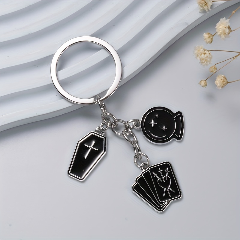 1PCS Car Keychains RIDE OR DIE Embroidery Letter Key Chain Bijoux