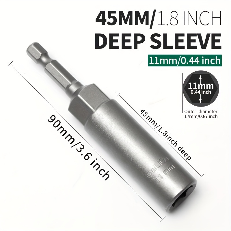 45mm Deep Socket Hexagonal Wind Batch Socket Wrench