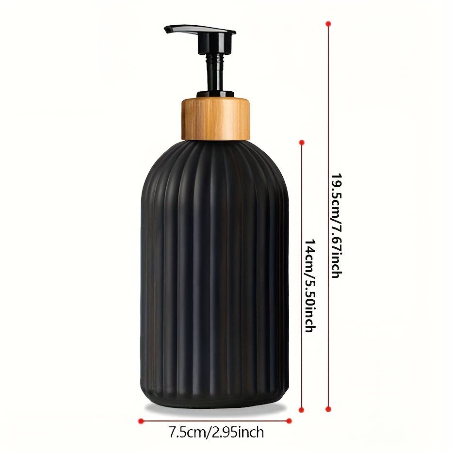 Refillable Soap Dispenser With Matte Black Liquid Pump - Temu