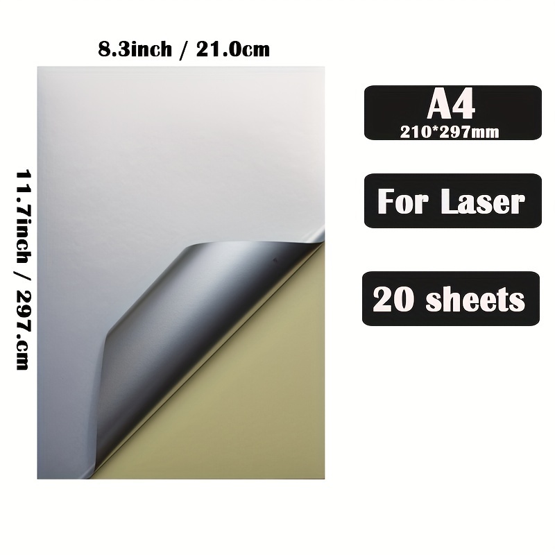 A4 Pet Transparent Sticker Paper Self Adhesive Label - Temu