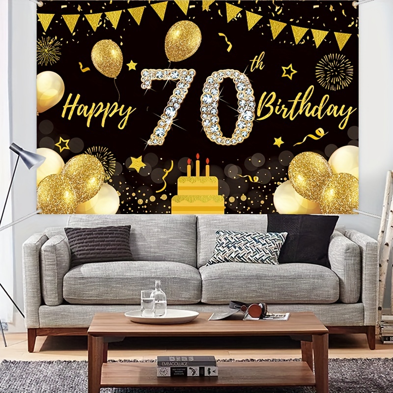 Happy 70th Birthday Backdrop 70th Birthday Party Decorations - Temu