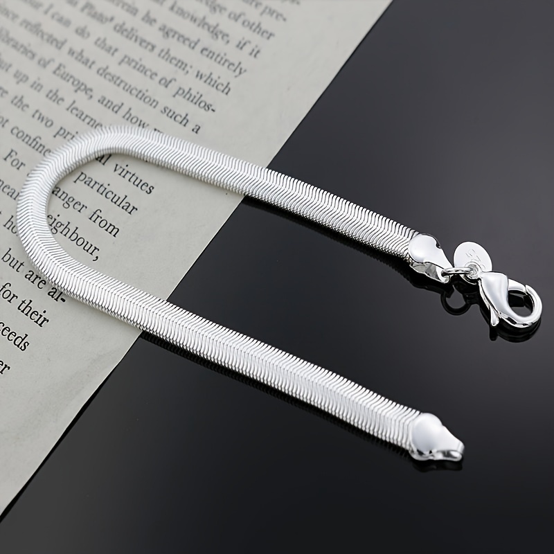 Men's Flat Snake Bone Bracelet Christmas Thanksgiving Gift