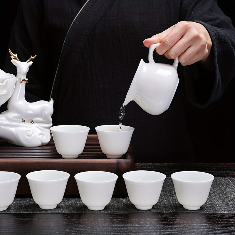 Experience the Beauty of Chinese Tea Set with Our White Suet Jade