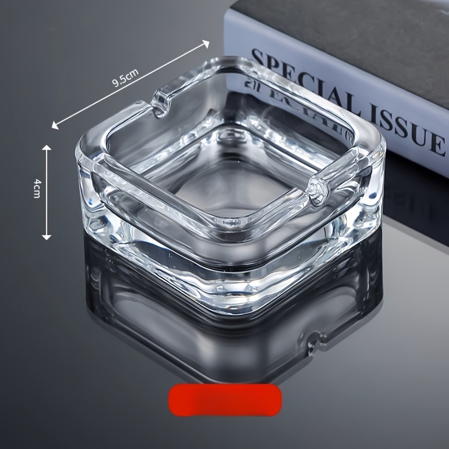 1pc simple and stylish glass ashtray household decorative astray ashtrays for home hotel bar office fancy gift for men women household gadgets christmas gifts christmas supplies christmas decoration details 3