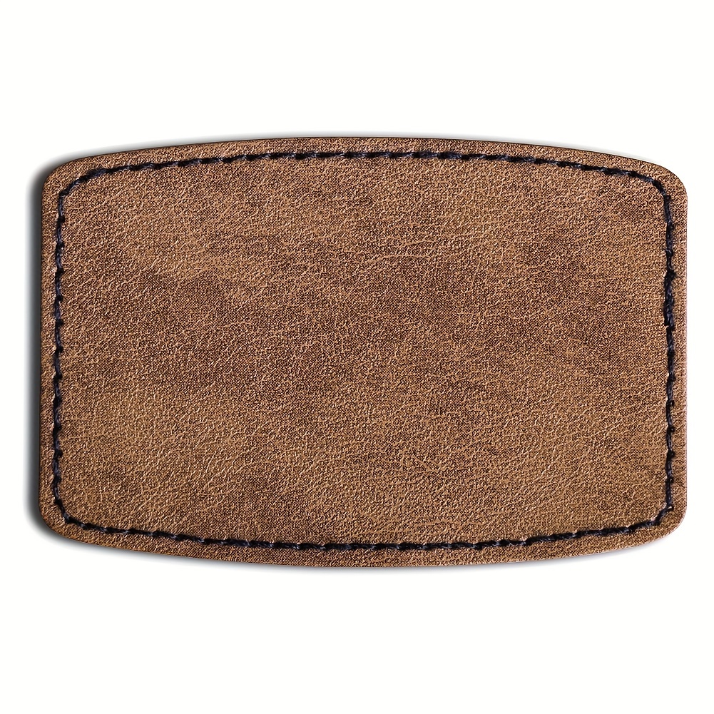 20pcs PC Leatherette Hat Patches With Adhesive, Blank Faux Leather Patches  For Custom Hats Clothes Bags, Faux Leather Rectangular Blank Patch