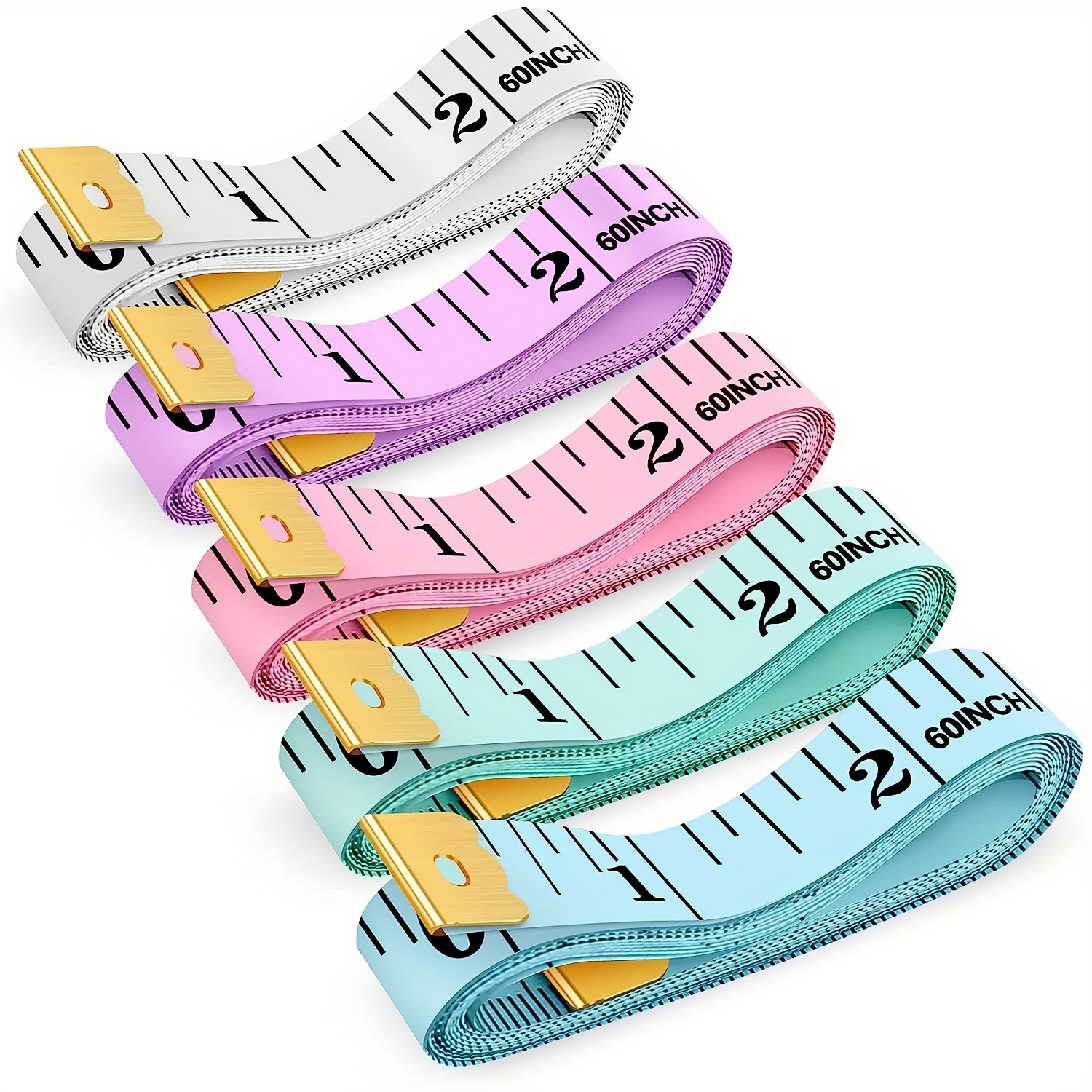 2pcd Tape Measure, Soft Ruler Measuring Tape For Body Weight Loss Fabric  Sewing Tailor Cloth Vinyl Measurement Craft Supplies, Double Scale Ruler -  Temu