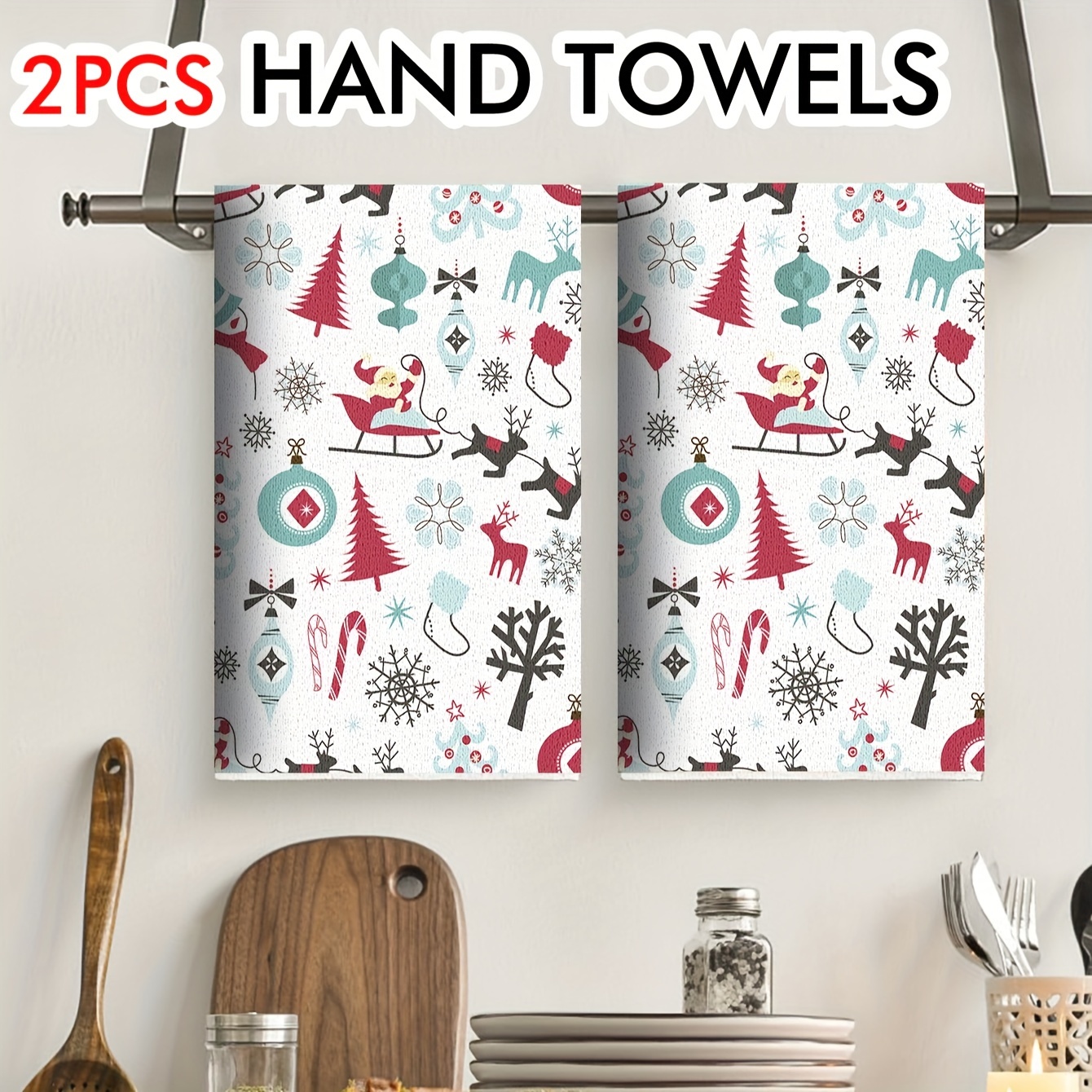 Christmas Pattern Dish Towels, Soft Absorbent Fingertip Towel, Highly  Absorbent & Quick Drying Dish Towels, Super Absorbent And Lint Free Towels  For Bathroom, Bathroom Supplies, Christmas Decor, Housewarming Gift - Temu