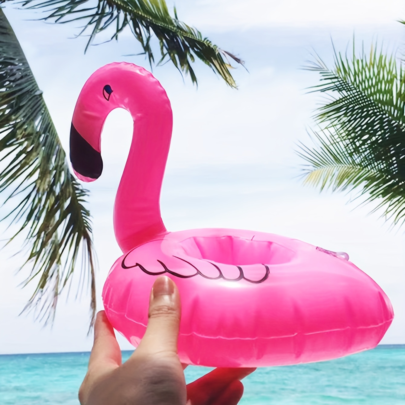 Pmu Inflatable Pool Float Drink Holder Flamingo Cup Coaster Summer Pool  Party Supplies Pkg/1