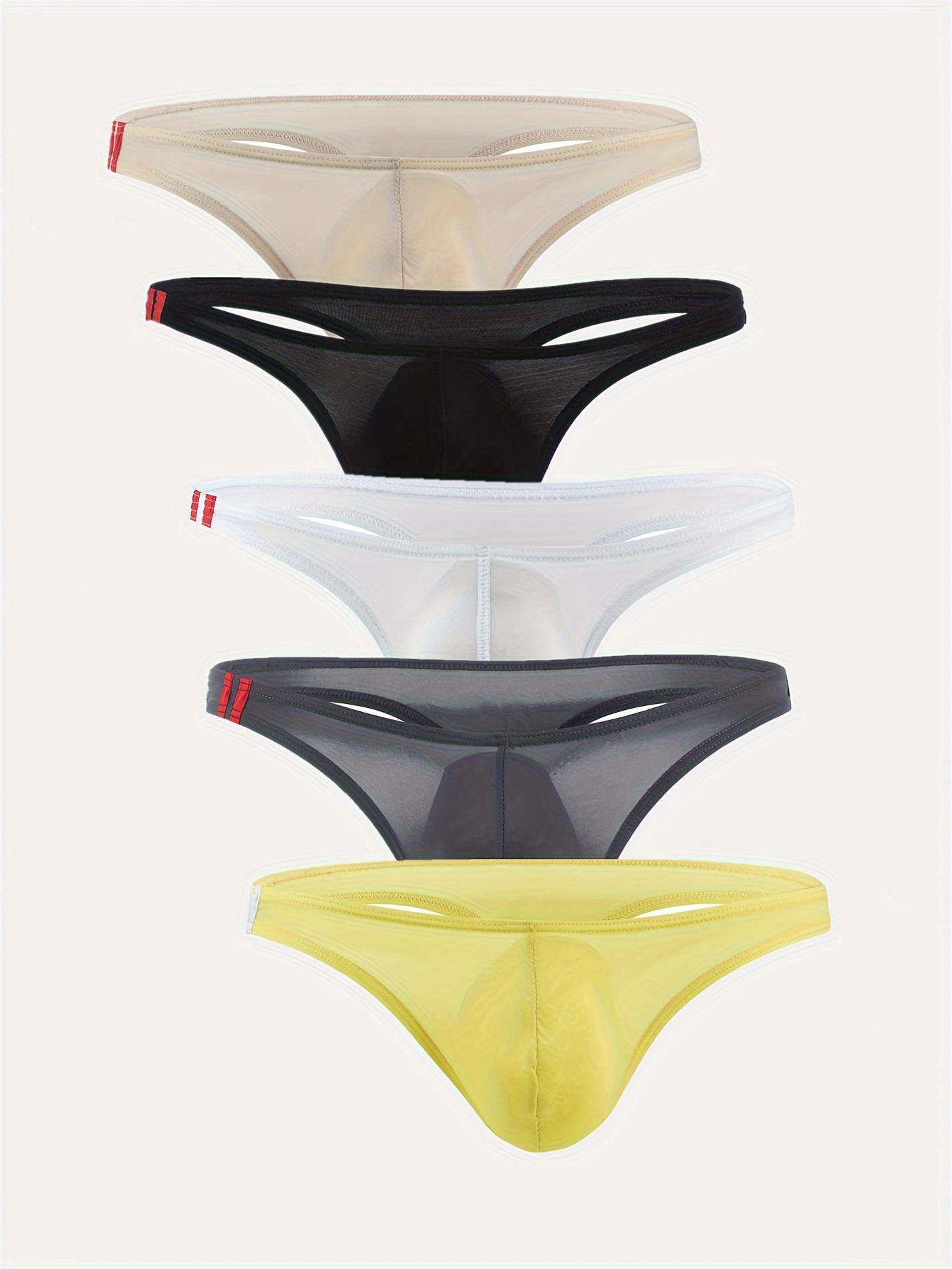 Men's Underwear Sexy Low Waist Breathable Soft Comfy Thongs - Temu