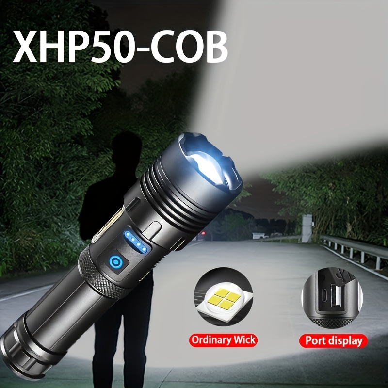  Clearance High-Powered LED Flashlight, Super Bright Flashlights  High Lumen, USB Charging 4 Modes and Aluminum Alloy Telescopic Zoomable for  Camping, Emergency, Hiking, Gift : Tools & Home Improvement