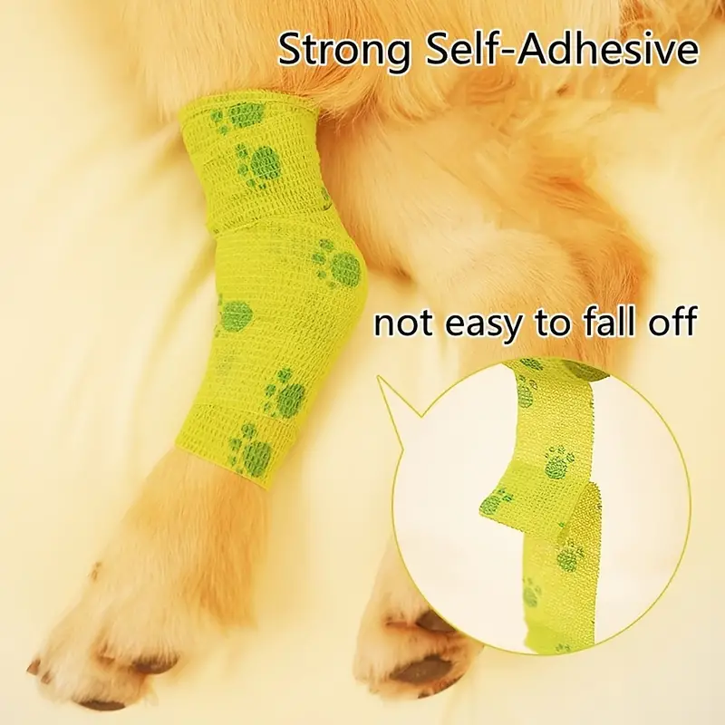 3pcs vet tape wrap fruit pattern self adhesive bandage wrap elastic bandage knee protector finger joints pet tape for dogs cats details 3