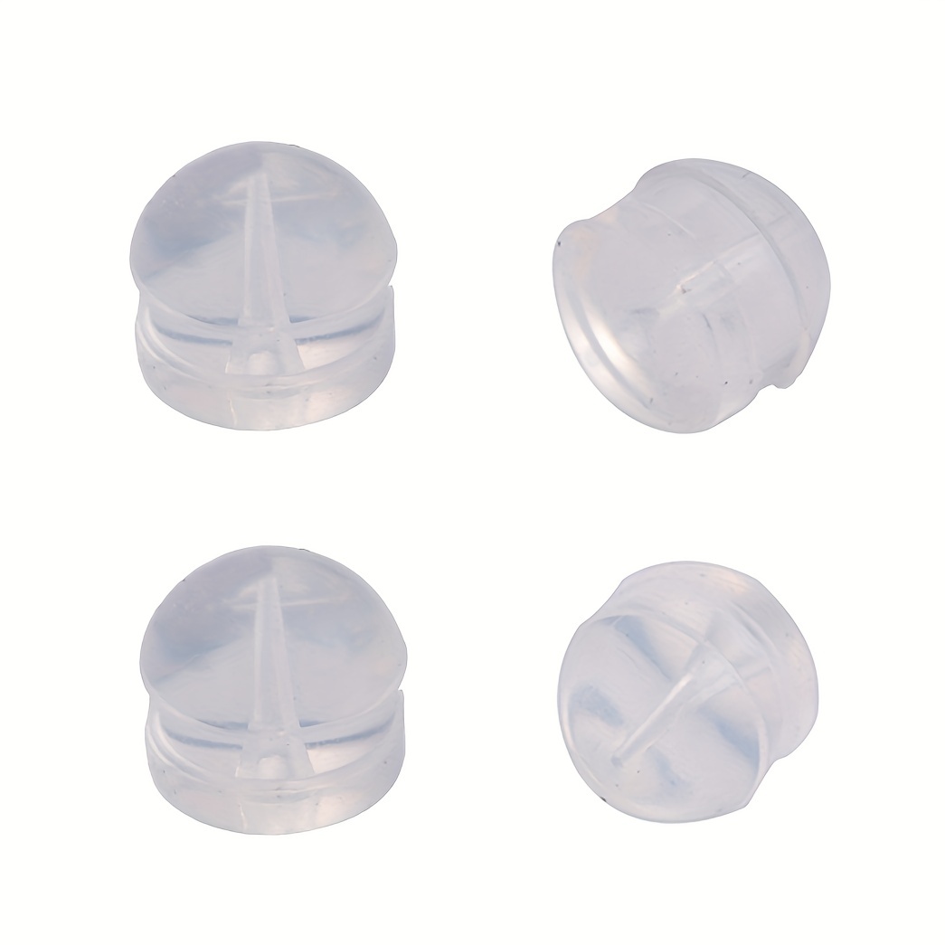 Silicone Clear Earring Backs Rubber Earrings Backs Stoppers Caps