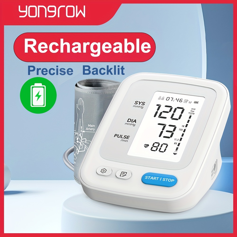 Portable Rechargeable Digital Blood Pressure Monitor With - Temu