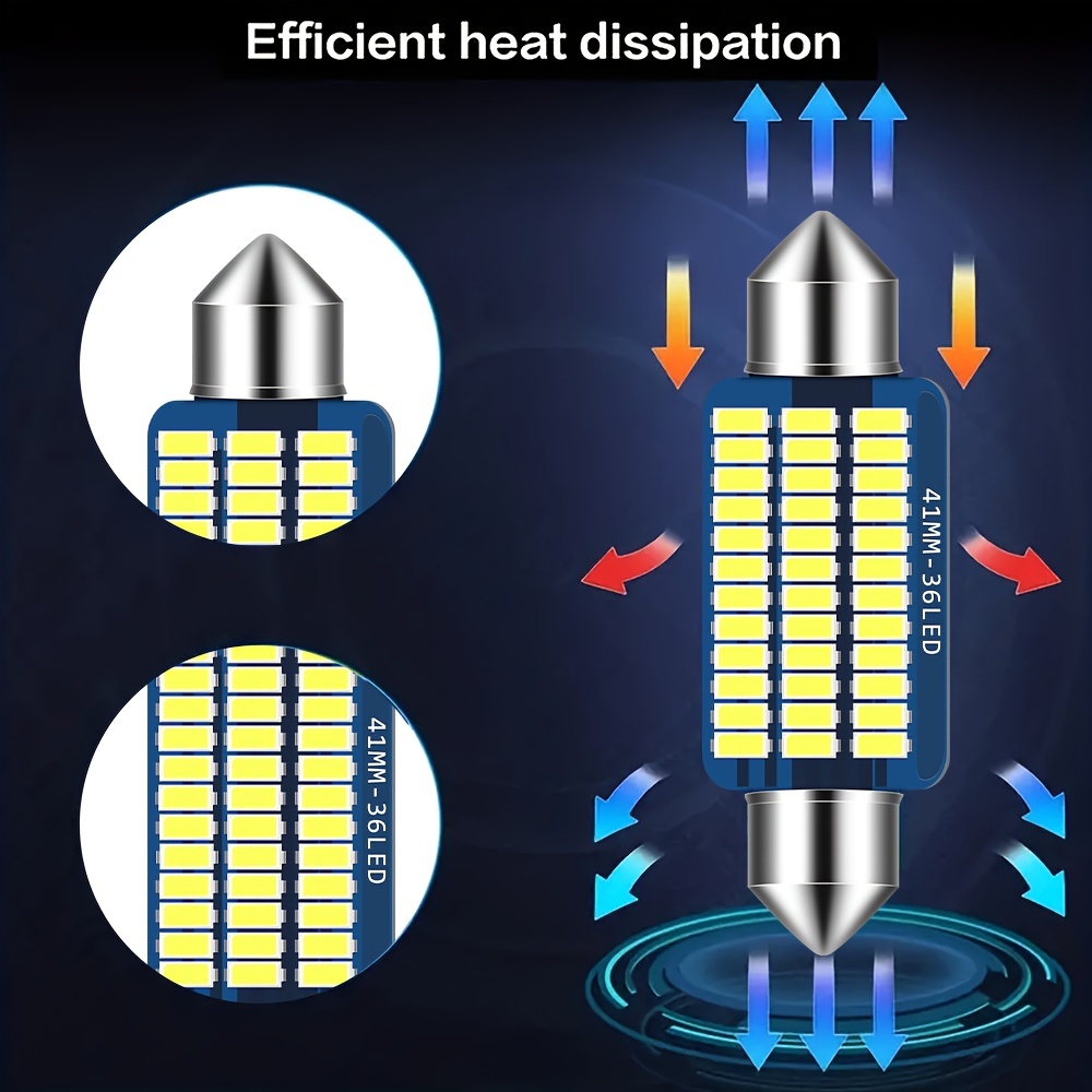 10pcs Lampada A Led Canbus Auto C5w Led 31 36 39 41mm Luce - Temu Italy