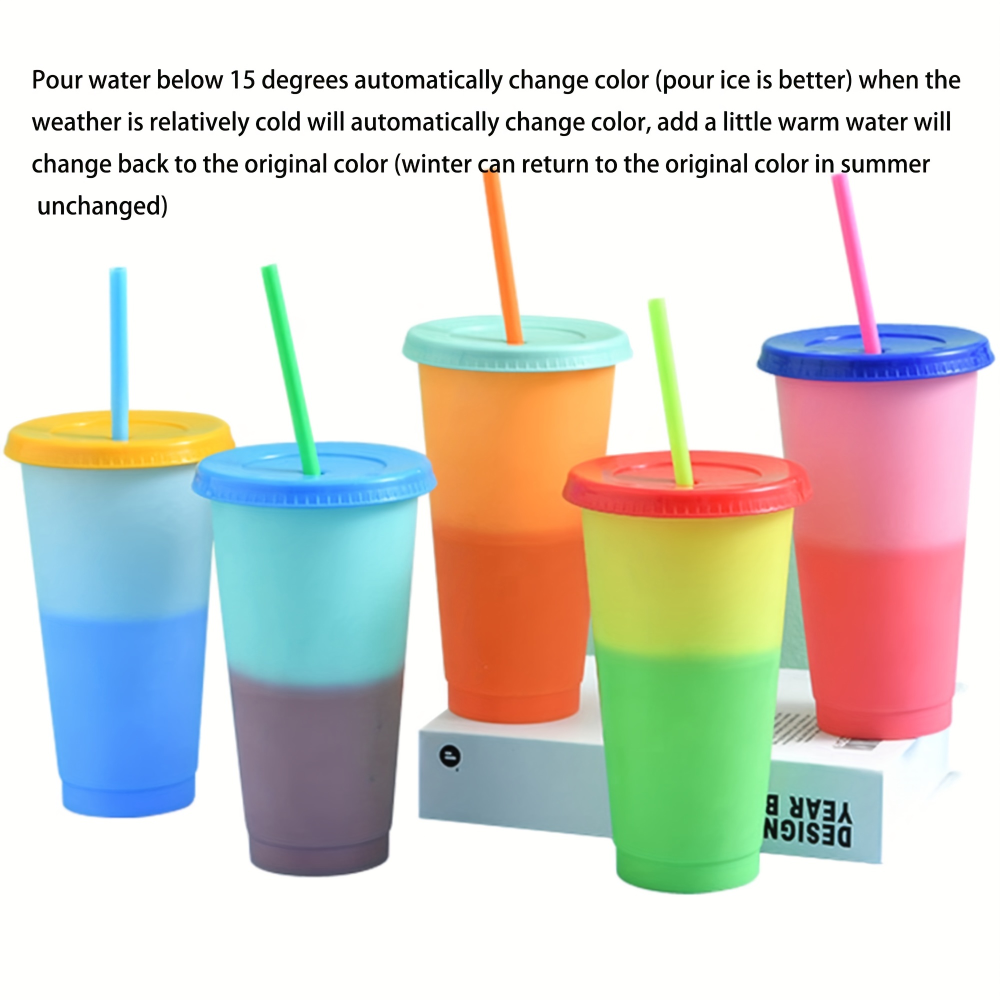 10 Vasos Reusables Con Popote Para Cafe Frio 24 Oz Color COMBINADO