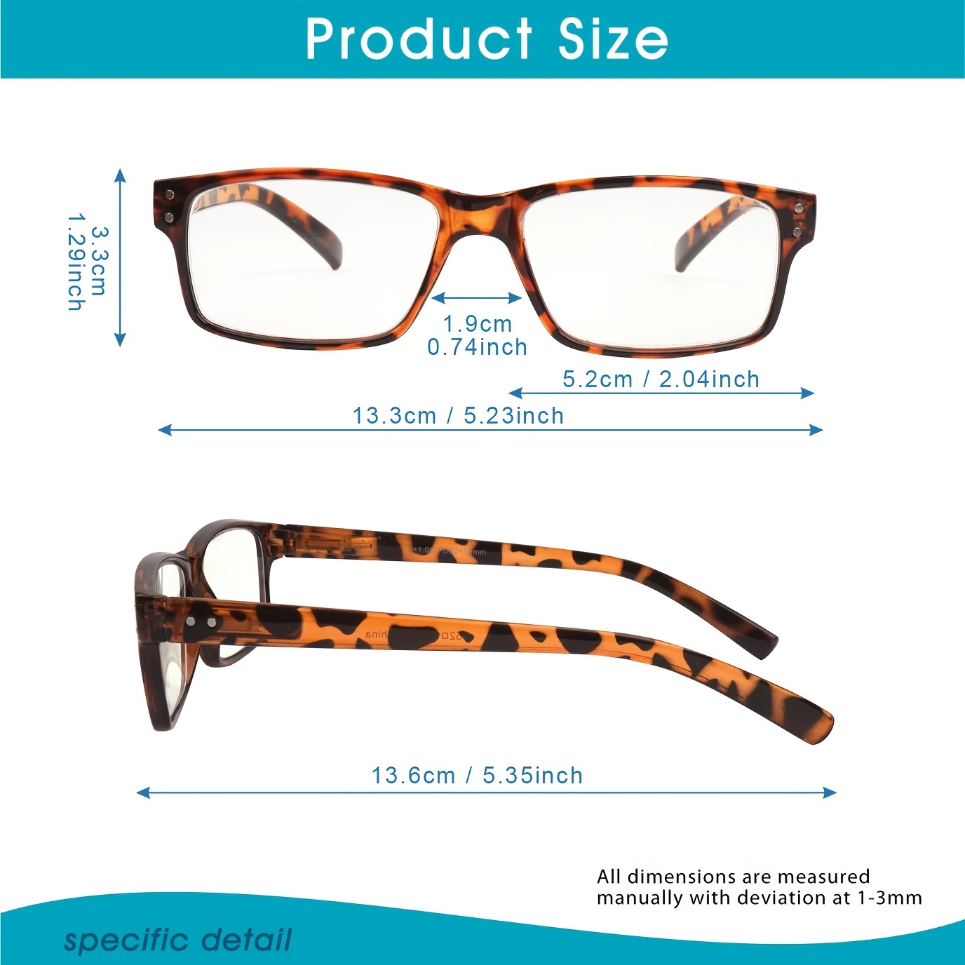 Gud Reading Glasses 5-Pack Readers Spring Hinge Reading Eyeglasses for Men Women (Clear Frame, 2.00)